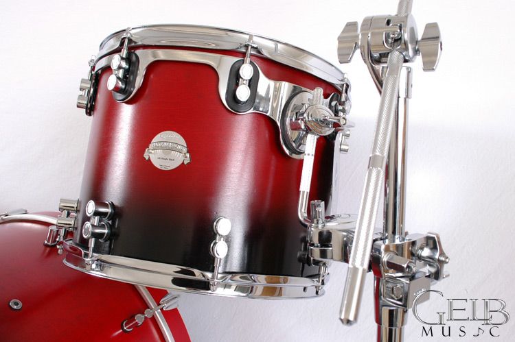 DW / PDP Platinum 3 Piece Drum Kit   Red To Black Fade  