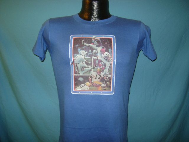 vintage NFL FOOTBALL FIELD GOAL PUNT IRON ON t shirt YL  