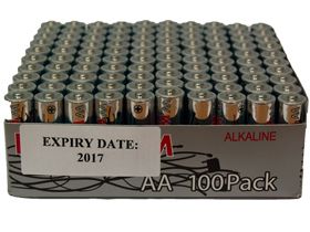 100 AA Frys Alkaline Batteries  