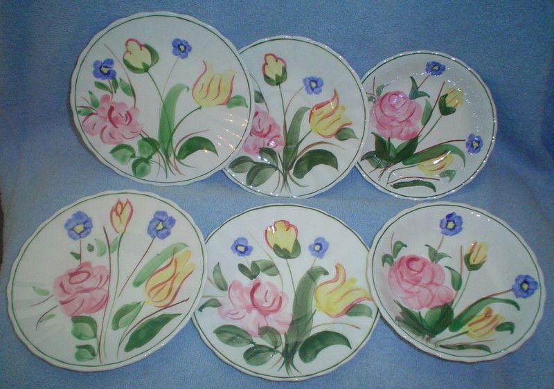 Mixed Lot Blue Ridge 6 Pieces Garden Lane Pattern  