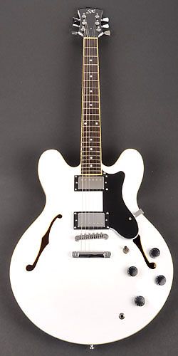 SX EG5 STD White Electric Guitar Semi Hollow Body New  