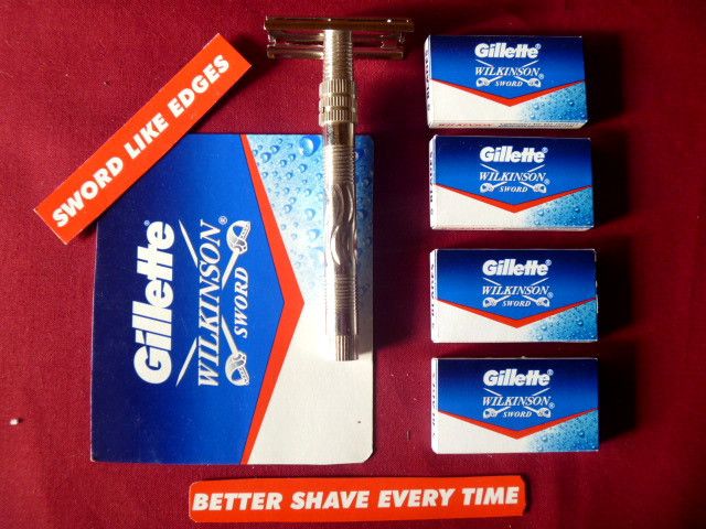 Double Edge Razor & 20 Gillette Wilkinson Sword Blade JMD  1  