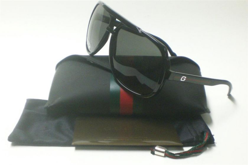 GUCCI GG1622 GG 1622 SHINY BLACK D28 SUNGLASSES 1622/S  