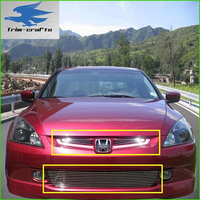 03 04 05 Honda Accord Sedan Billet Grille Grill Up+Low  