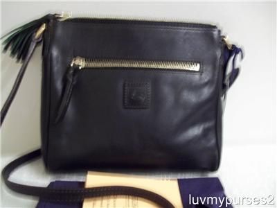 New Dooney and Bourke Florentine Leather Flap Pocket Crossbody Bag In 