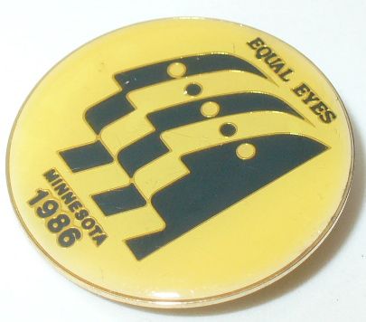 EQUAL EYES MINNESOTA 1986 PIN  