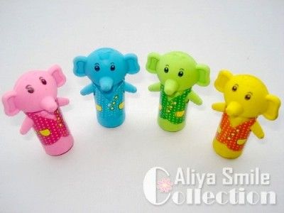 Set of 4 Cute Cartoon Funny Animal Erasers Lovely Kids Party Gifts 