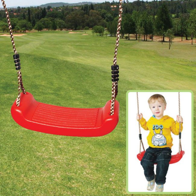 Infant Swing Toddler Seat BlowMolded Red Board Playset  