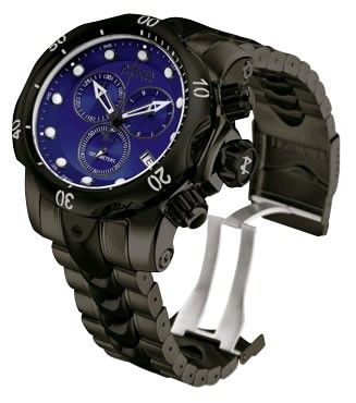 Invicta Mens Reserve Subaqua Venom 5731 Dark Blue Dial Black IP Chrono 