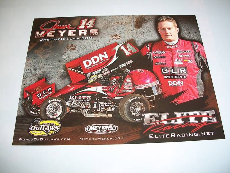 JASON MEYERS WOO SPRINT CAR POSTCARD/HANDOUT  