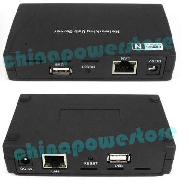 USB 4 Ports Print Network Server Printer Share Hub Win7  