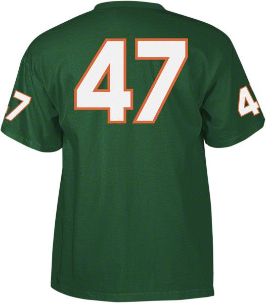 Miami Hurricanes Green adidas #47 Football Jersey T Shirt  