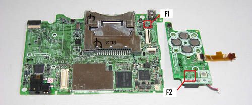 Nintendo DSi Mainboard Motherboard Fuses Repair DIY  