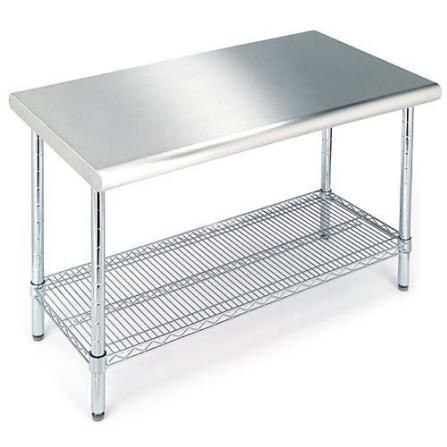 New Stainless Steel Kitchen Prep Work Table 24 x 49 NSF  