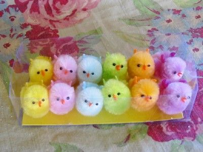 Easter Spring Dozen Tiny Chicks Parfait Colors  