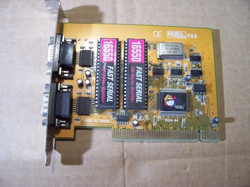   16550 Fast Serial PCI Interface Card v3.0 (Dual 9 Pin Ports)  