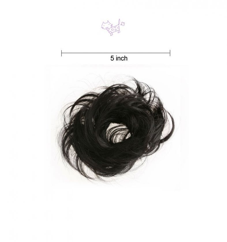 FUNNYWIG★ EDGE PONYTAIL HAIR BUN WIG/WIGS FASHION 4Colors  