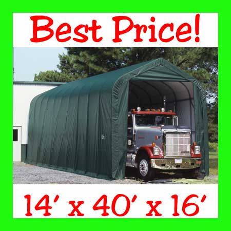 SHELTERLOGIC PEAK GARAGE TENT STORAGE SHELTER GREEN NEW  