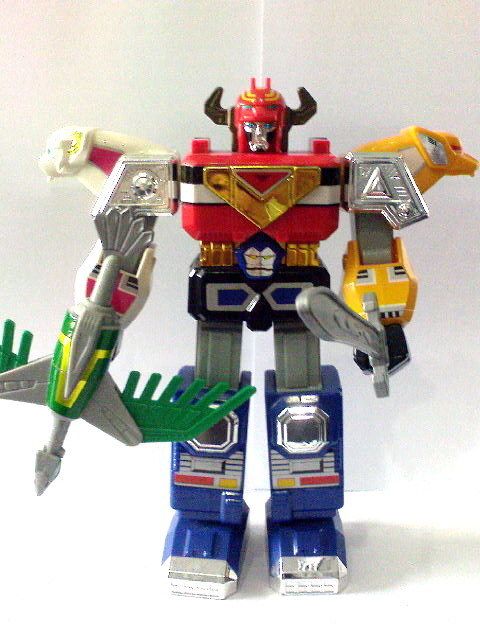 Rare Bandai Gingaman Power Rangers Megazord Gingaioh Robot  