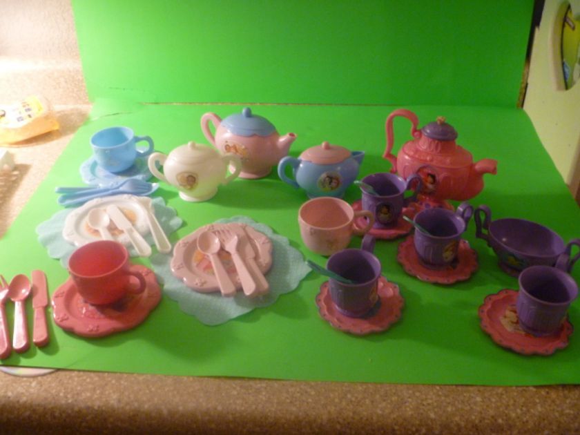 pretend play tea set lot of disney  