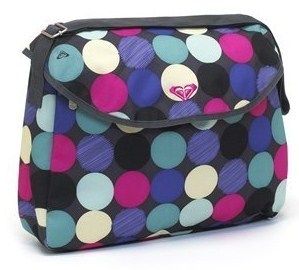 ROXY Spots Laptop Messenger Bag Satchel Shoulder Bolsa Purple Teal Hot 