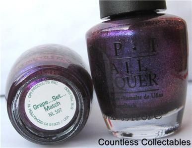 OPI GRAPE SET MATCH NLS97 Serena Williams Glam Slam Nail Polish Purple 