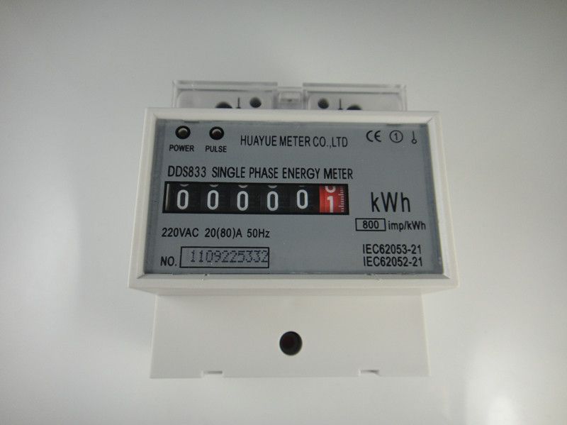 Single Phase Energy Kilowatt Hour kwh Meter 220V 20(80)A  