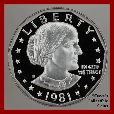   Type 2 Gem Proof DCam Susan B Anthony Dollar #10281712 64  