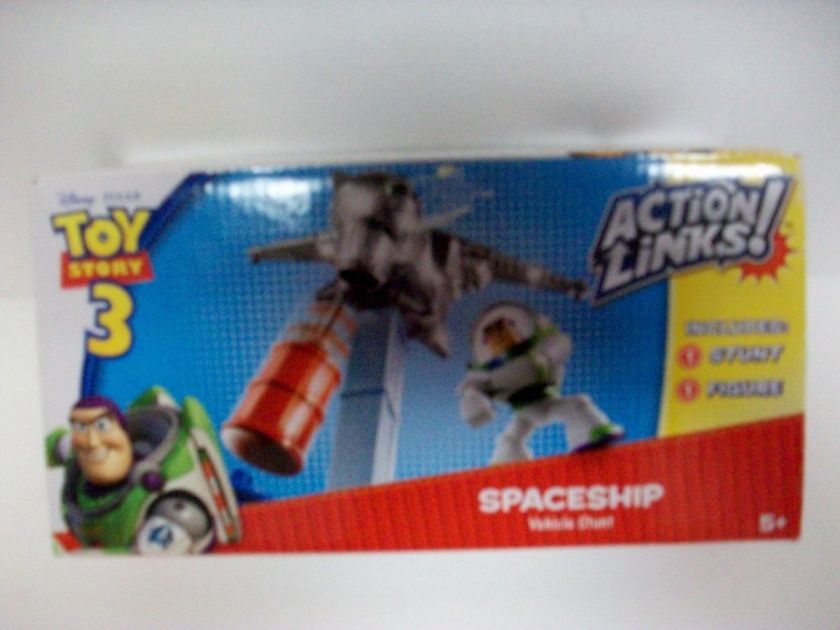 TOY STORY 3 ACTION LINKS SPACE SHIP VEHICLE STUNE 5+ STUNT AND FIGURE 