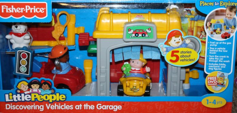 Little People Discovering Vehicles at the Garage Free DVD Included NIB 