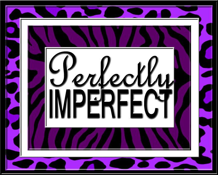 Purple & Black Zebra Perfectly Imperfect Quote Girls Room Wall Art 